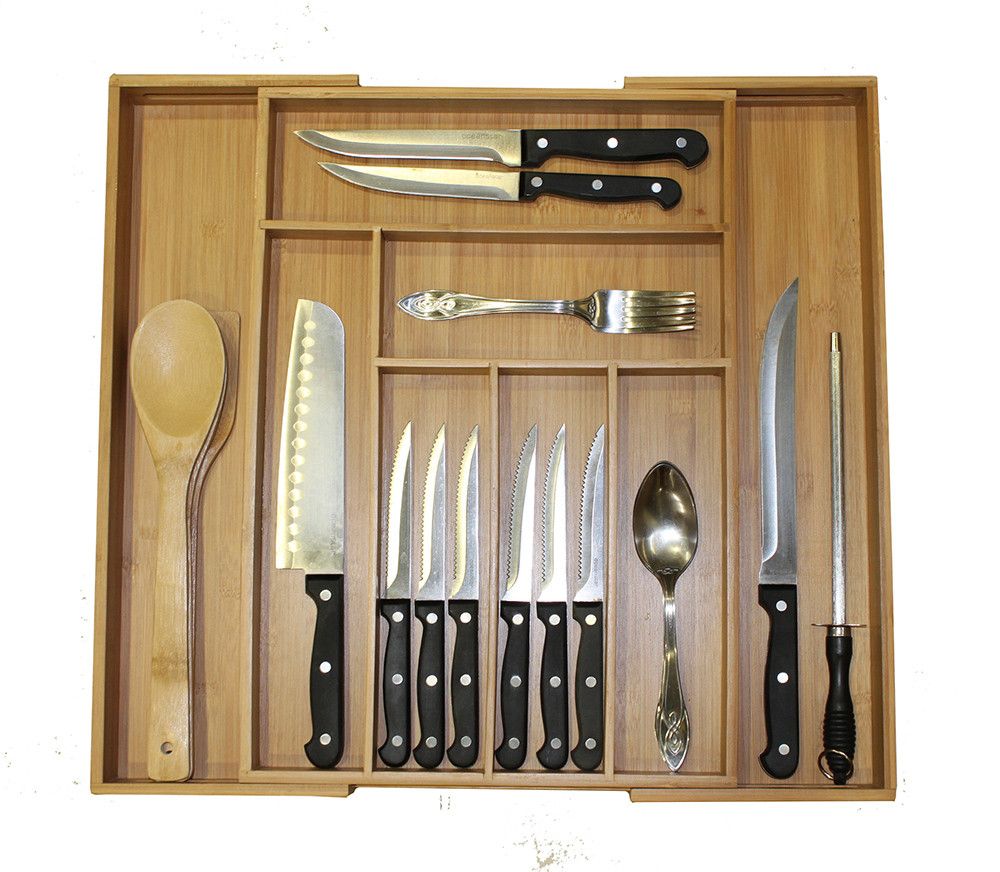Expandable Drawer Organizer Set with Utensils