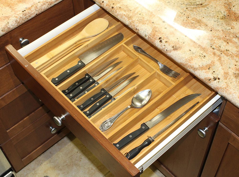 Expandable Drawer Organizer Set with Utensils