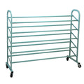 Oceanstar 5-Tier Metal Shoe Rack with Slanted Bars & Swivel Casters