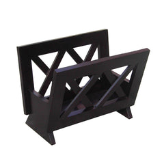 Contemporary Mahogany Solid Wood Magazine Rack