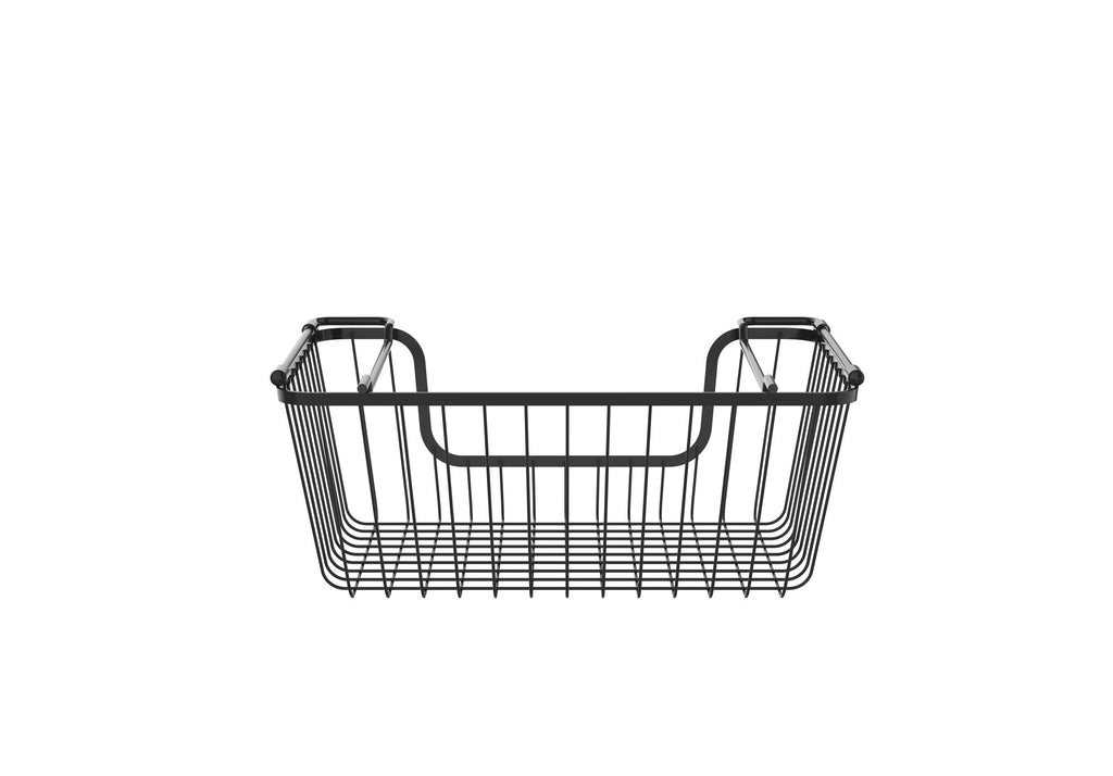 Oceanstar Stackable Wire Storage Baskets with Easy-Carry Handles – Set of 2