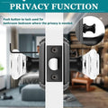 Octagonal Crystal Door Knobs 5 Pack – Interior Privacy Handles with Pin Lock