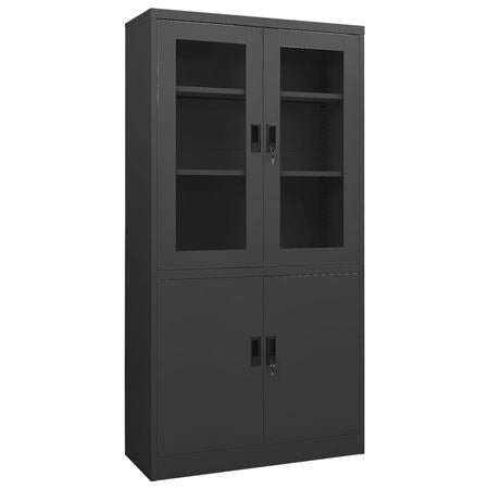 Anthracite Locking Office File Cabinet