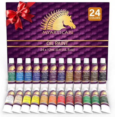Heavy-Body Artist Oil Paint Set with Rich Pigment Load