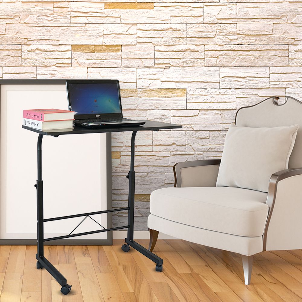 Removable P2 Chipboard & Steel Side Table with Adjustable Height