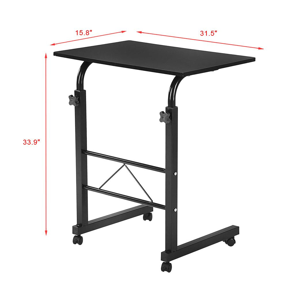 Removable P2 Chipboard & Steel Side Table with Adjustable Height