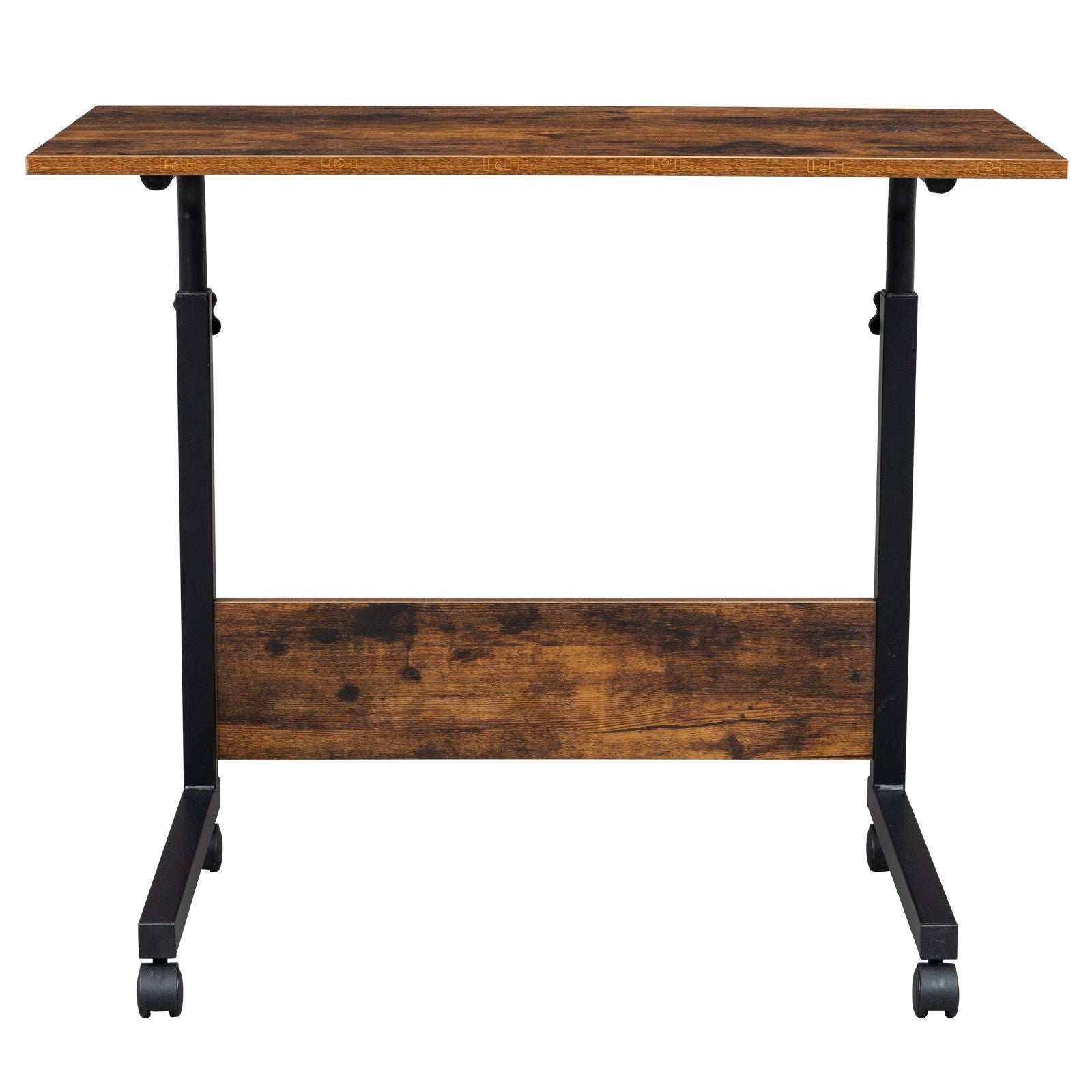 Stylish Rolling Side Table with Adjustable Height