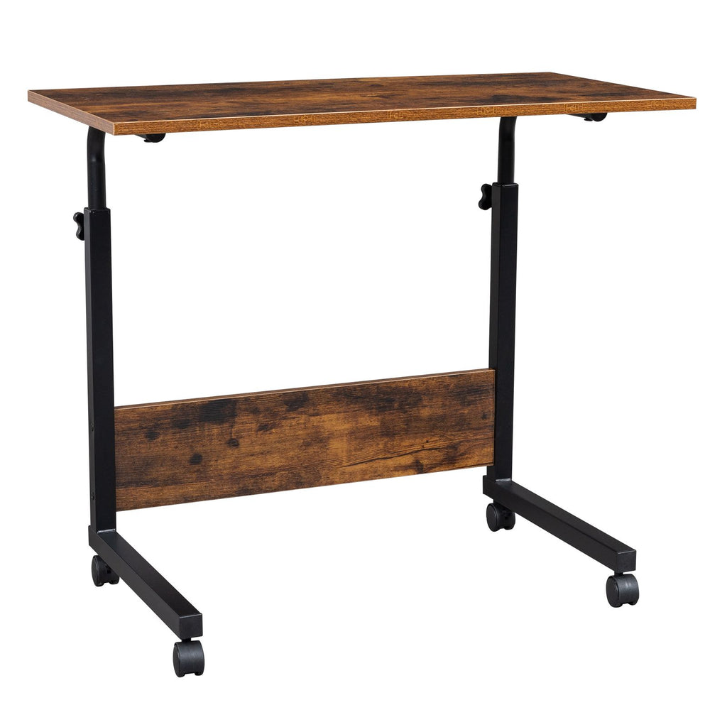 Stylish Rolling Side Table with Adjustable Height