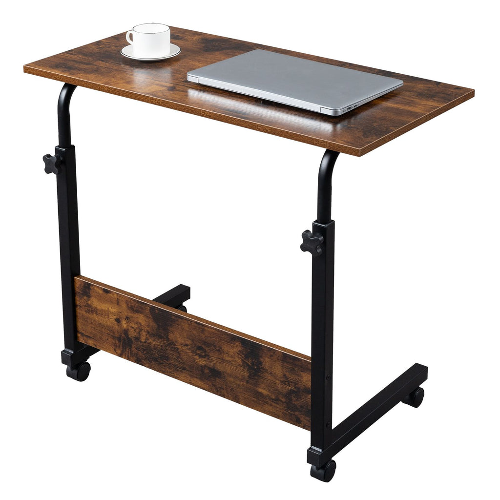 Stylish Rolling Side Table with Adjustable Height