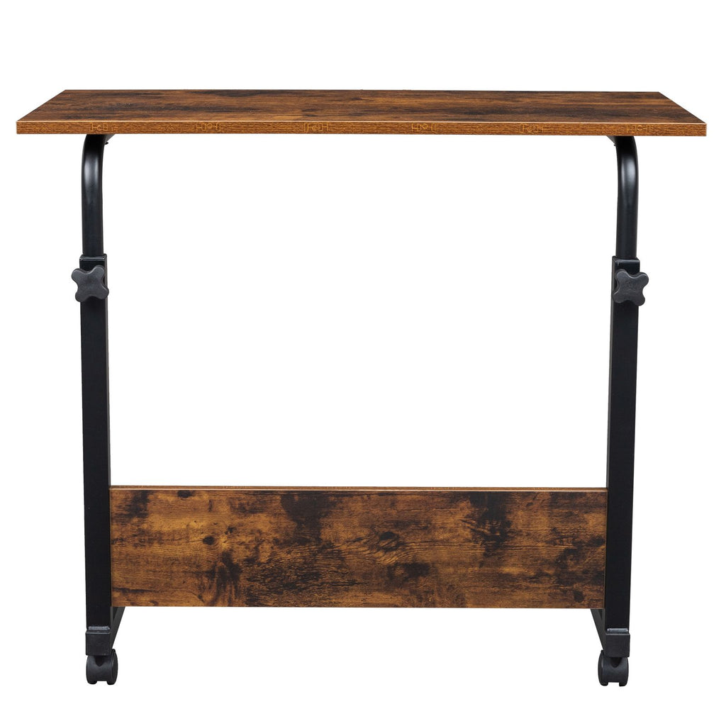 Stylish Rolling Side Table with Adjustable Height