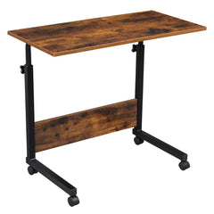 Stylish Rolling Side Table with Adjustable Height