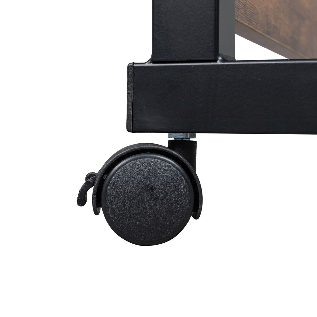 Rolling & Height-Adjustable Side Table with Baffle