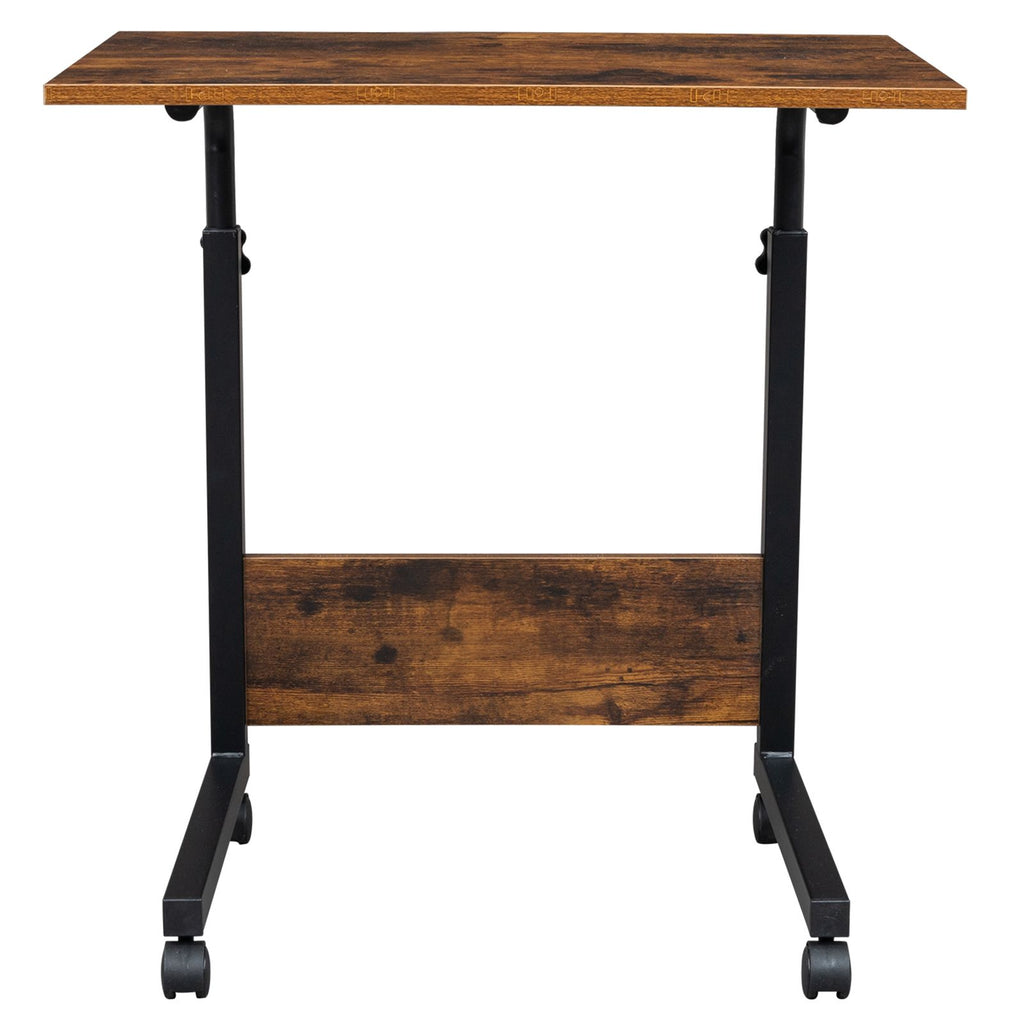 Rolling & Height-Adjustable Side Table with Baffle