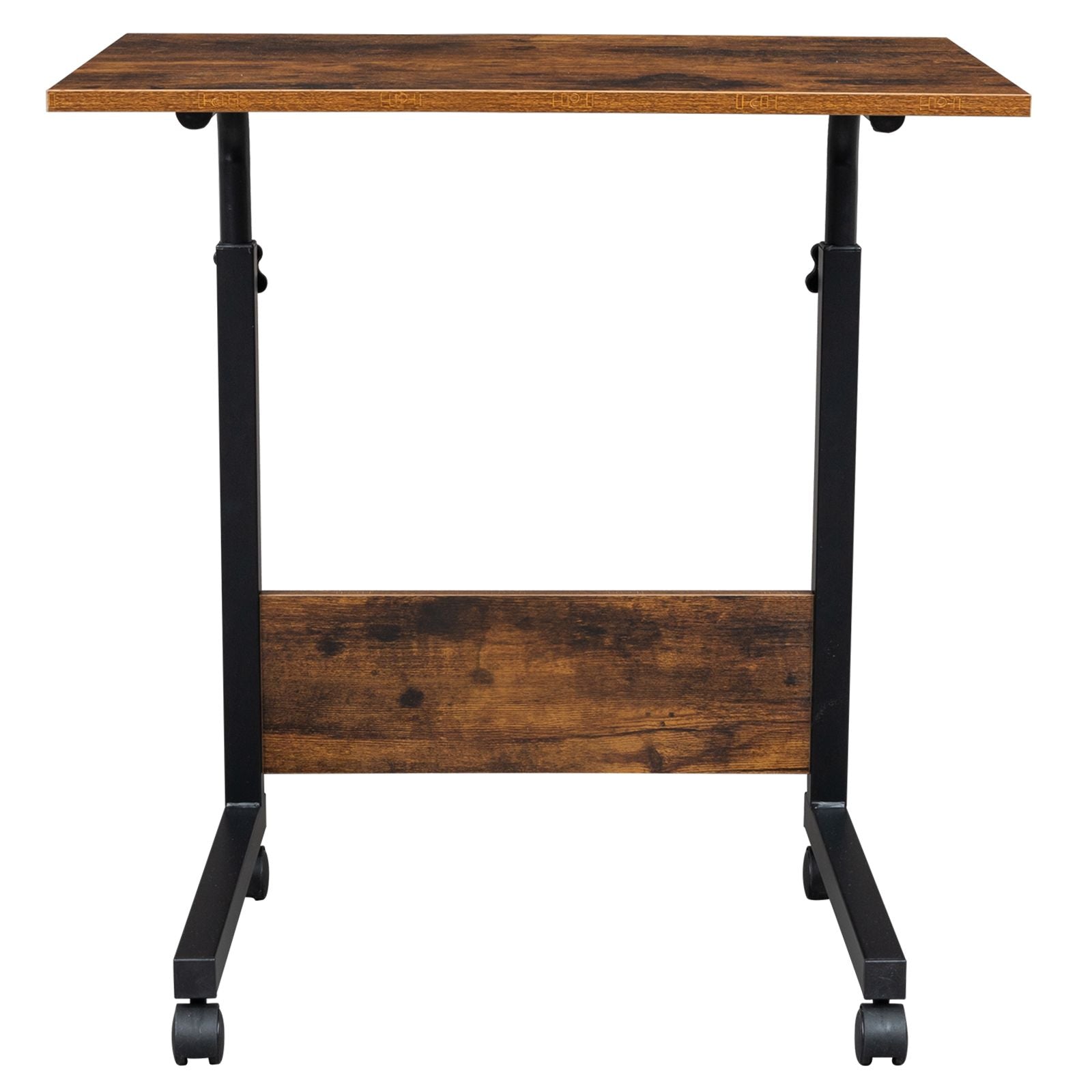Rolling & Height-Adjustable Side Table with Baffle