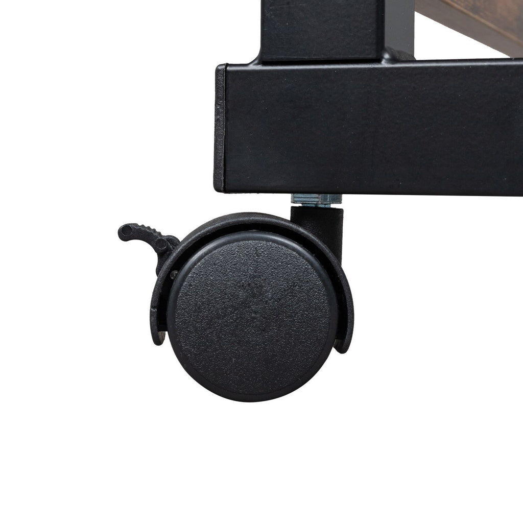 Rolling & Height-Adjustable Side Table with Baffle