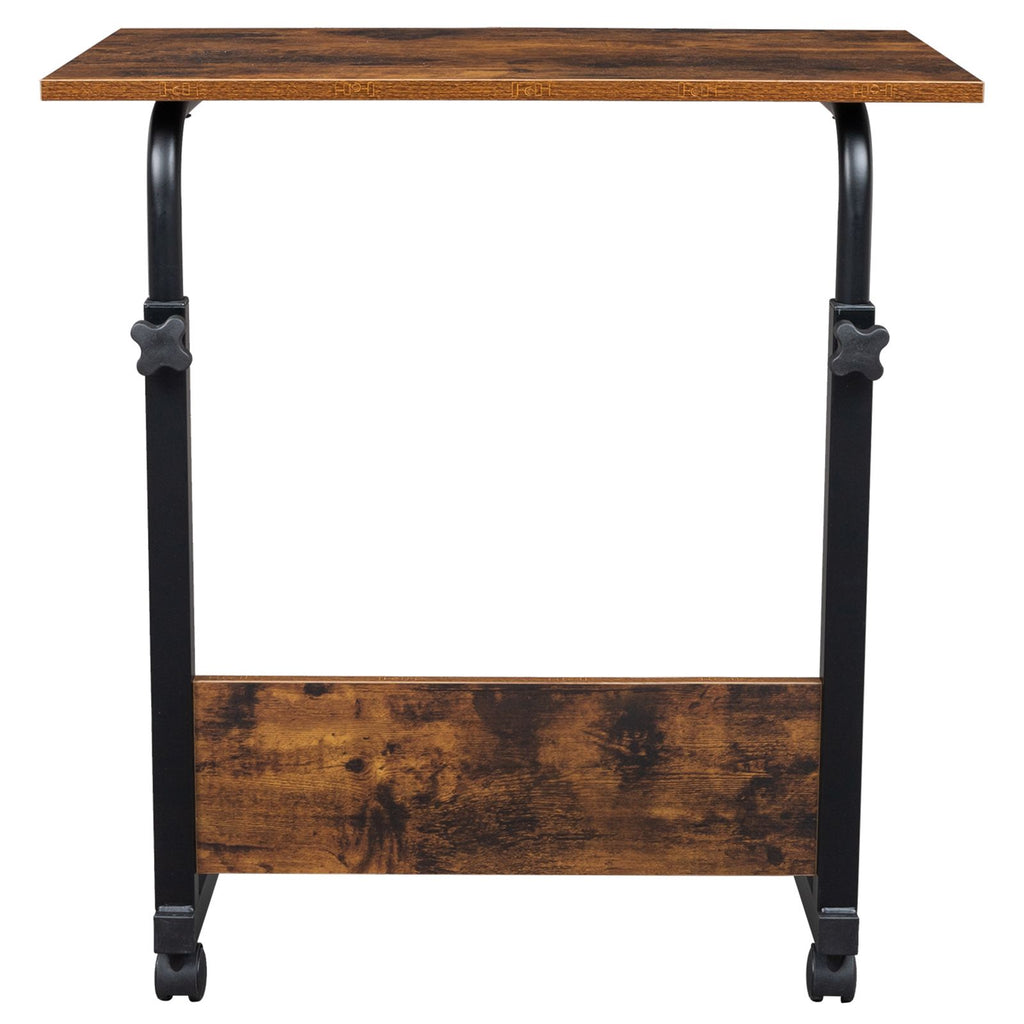 Rolling & Height-Adjustable Side Table with Baffle