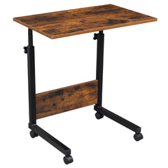 Rolling & Height-Adjustable Side Table with Baffle
