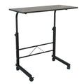 Removable Side Table with Adjustable Height - Black
