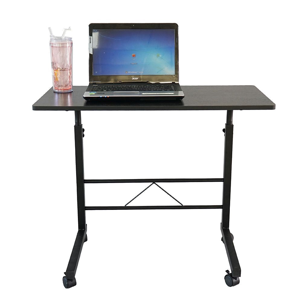 Removable Side Table with Adjustable Height - Black