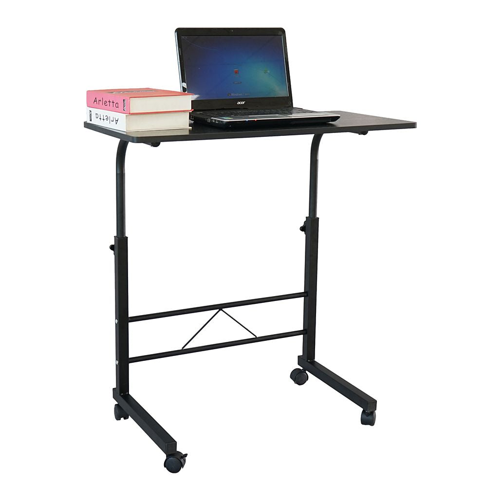 Removable Side Table with Adjustable Height - Black
