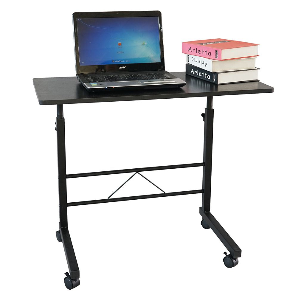Removable Side Table with Adjustable Height - Black