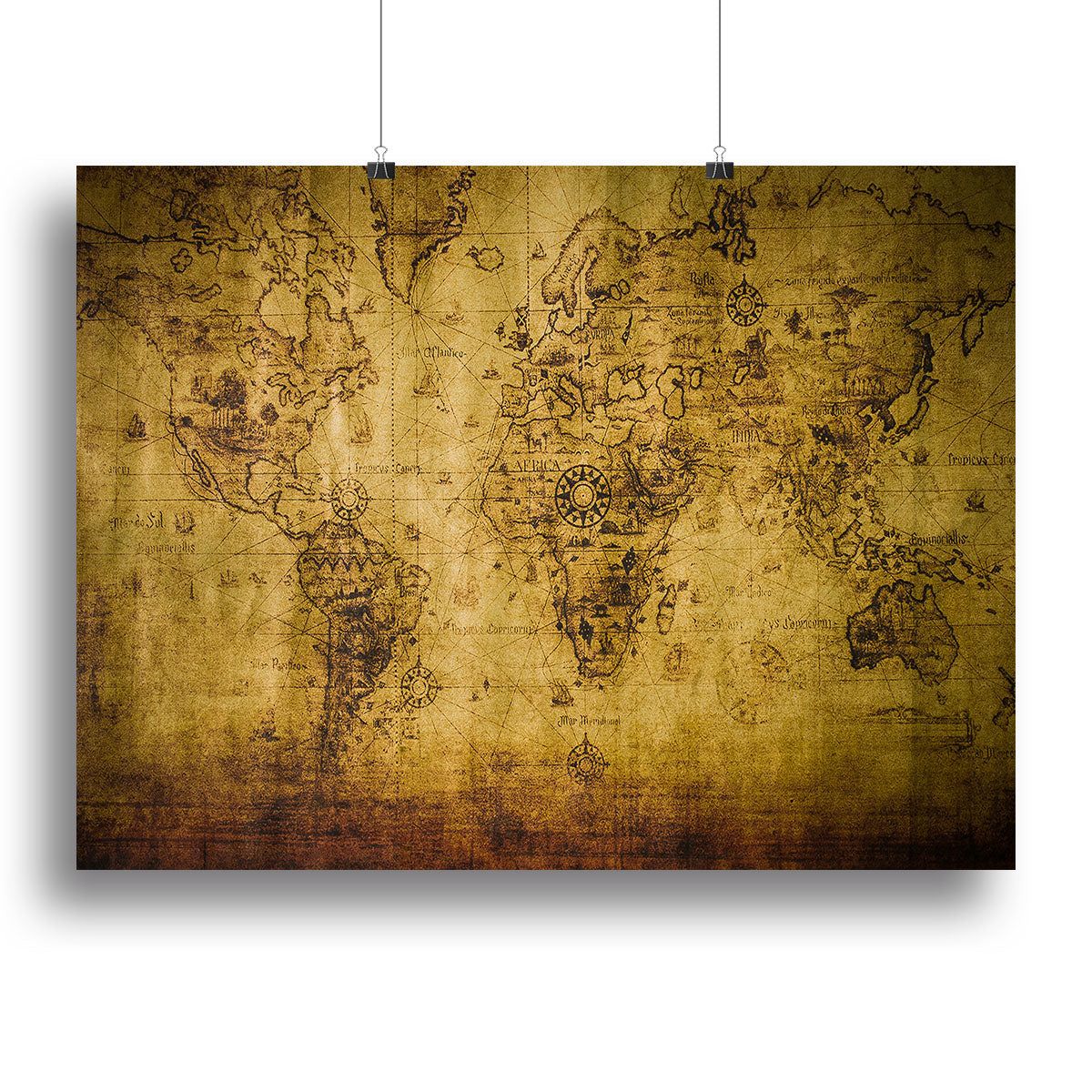 Old Map Wall Art with Timeless Character
