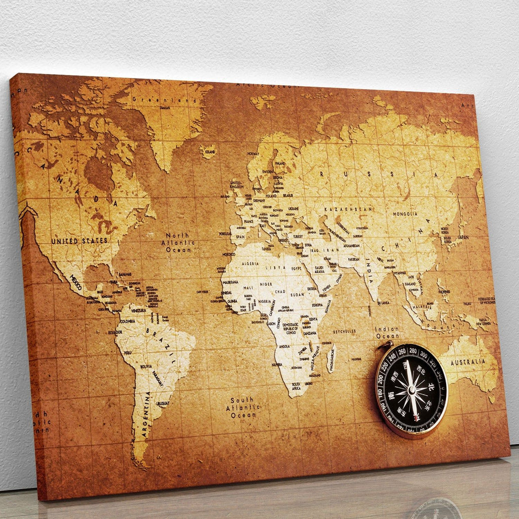Old Nautical Treasure Map Canvas Print or Poster