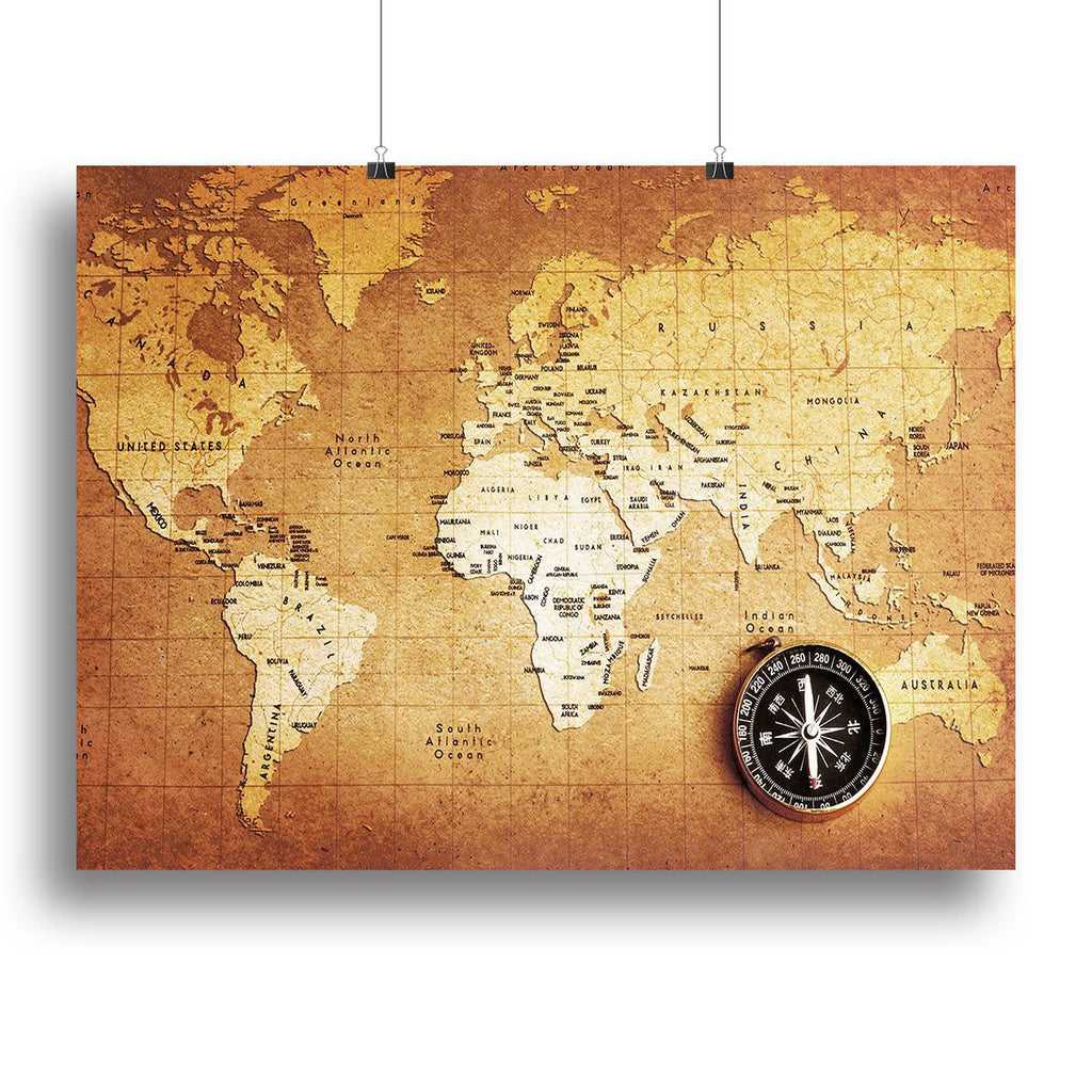 Old Nautical Treasure Map Canvas Print or Poster