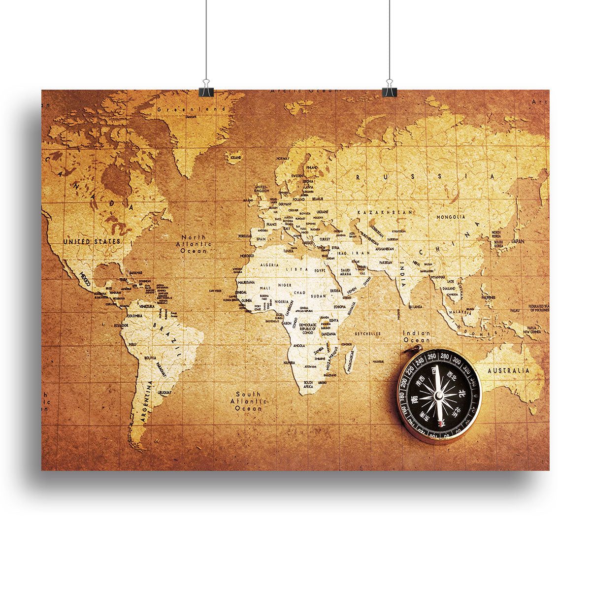 Old Nautical Treasure Map Canvas Print or Poster