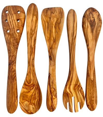 Choixe Hand-Carved Olive Wood Cooking Utensil Set