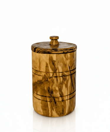 Choixe Hand-Carved Spice Jar and Lidded Salt Keeper