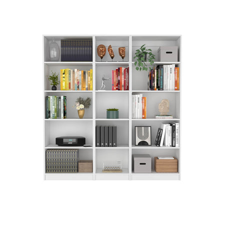 Olson 3-Piece Living Room Set with Three Bookcases in White