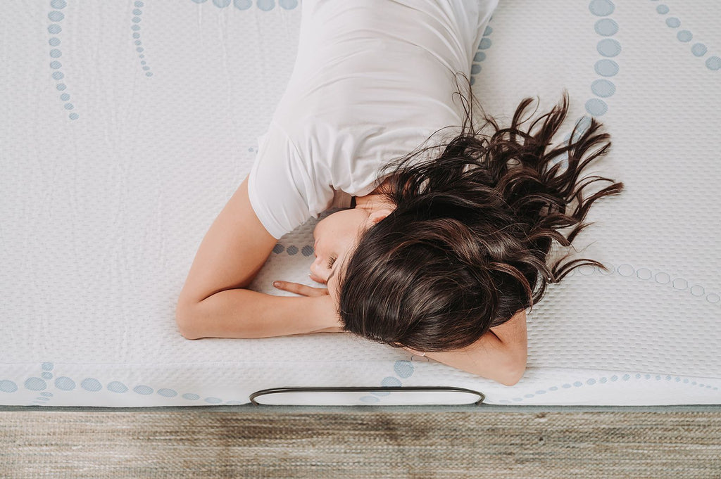 Omne Sleep Memory Foam Mattress Twin XL - White/Light Blue