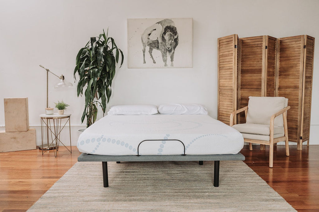 Omne Sleep Memory Foam Mattress Twin XL - White/Light Blue