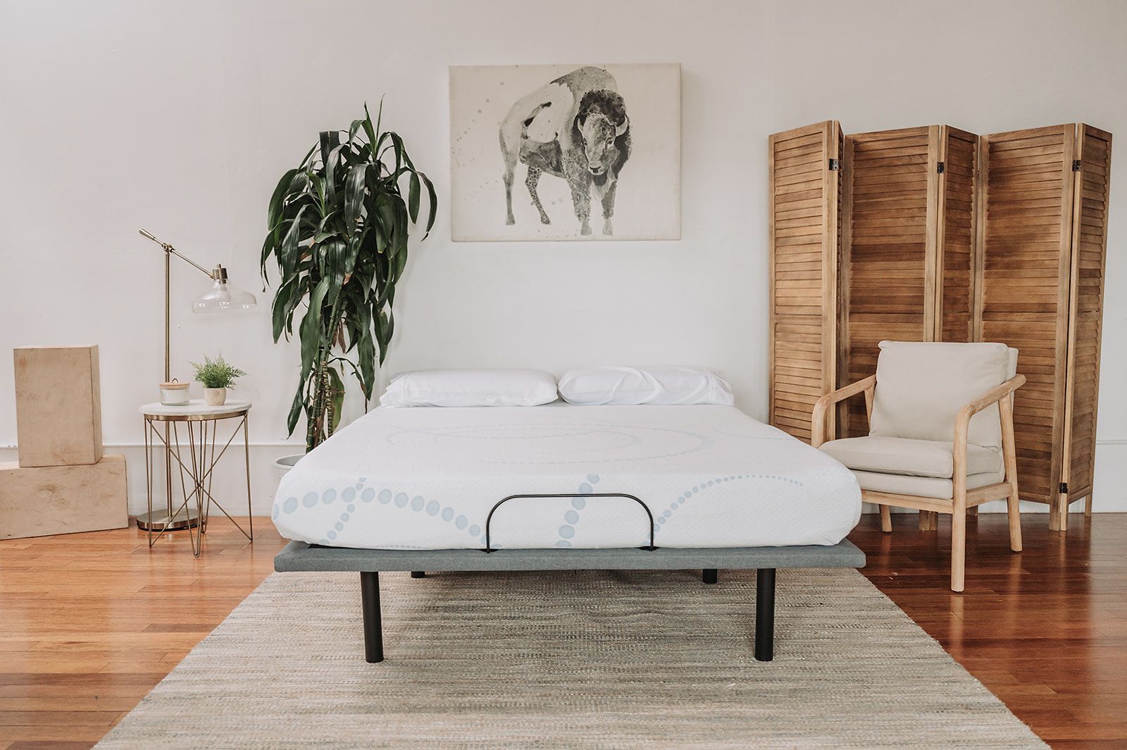 Omne Sleep Memory Foam Mattress Twin XL - White/Light Blue