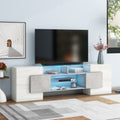 Sculptural TV Stand with Illuminated Display Shelves