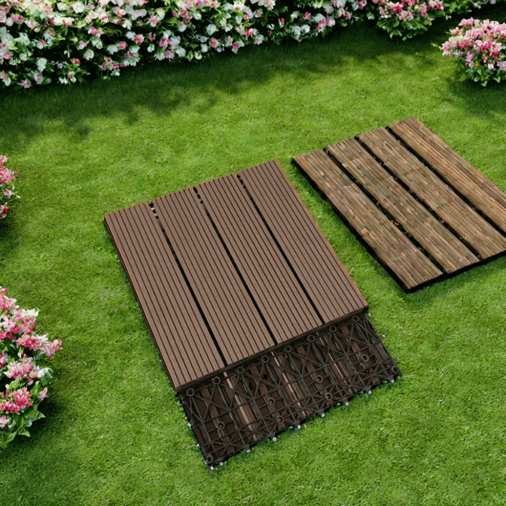Snap-Together Outdoor Garden Floor Tiles