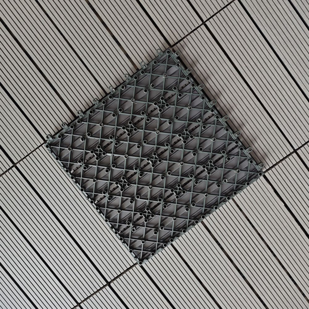 Snap-Together Outdoor Garden Floor Tiles