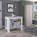 Ontario Kitchen Island and Pantry Cabinet Set
