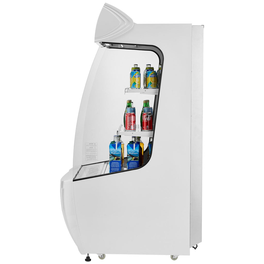Commercial Open Air Merchandiser with Digital Controls and Energy-Saving Curtain