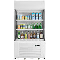 Commercial Open Air Merchandiser with Digital Controls and Energy-Saving Curtain