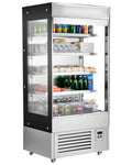 Open Air Merchandiser Commercial Refrigerator with Air Curtain and LED Display