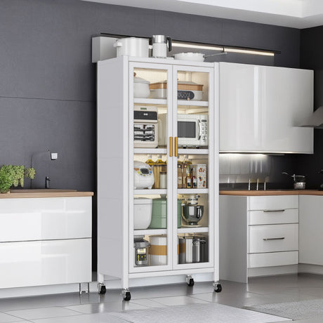Mobile Vertical Kitchen Storage Cabinet