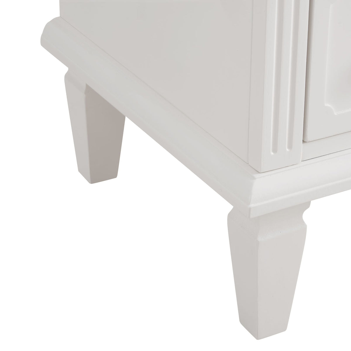 Fluted Nightstand with Drawers and Charging Station