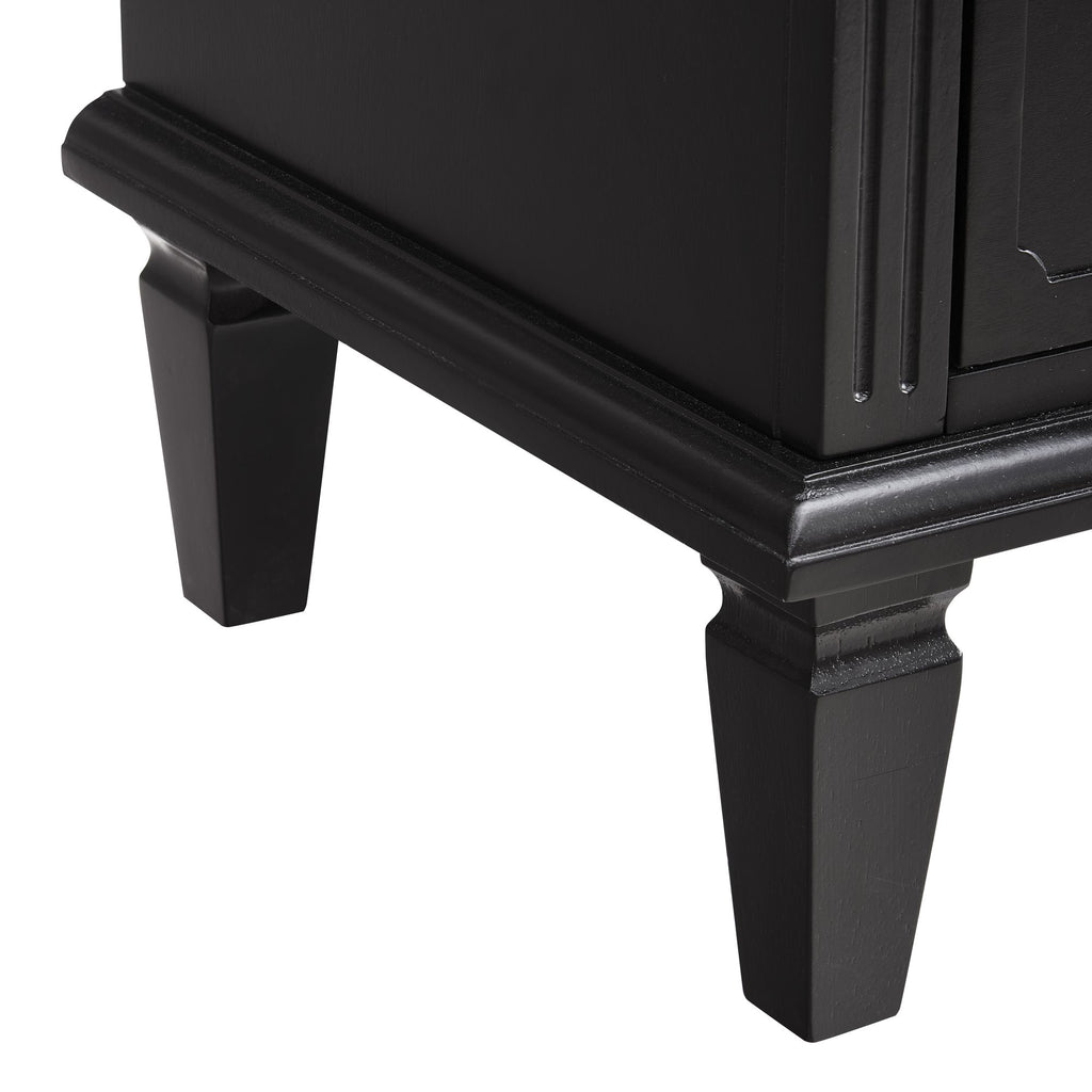 Vintage-Style Nightstand with Charging Station
