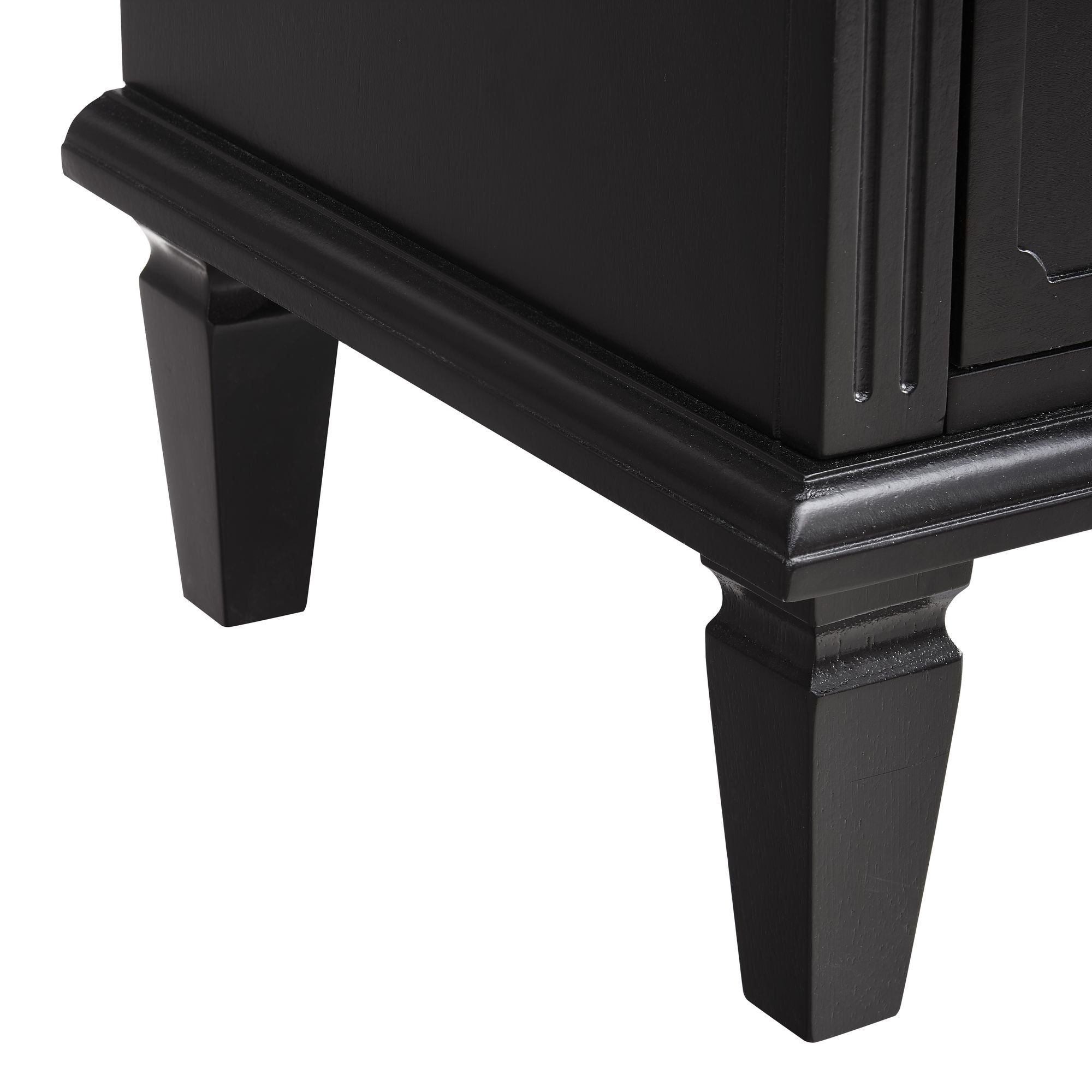 Vintage-Style Nightstand with Charging Station