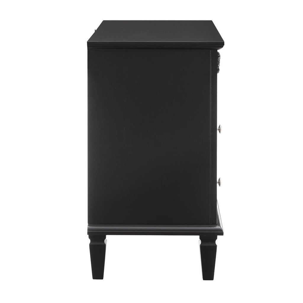 Vintage-Style Nightstand with Charging Station