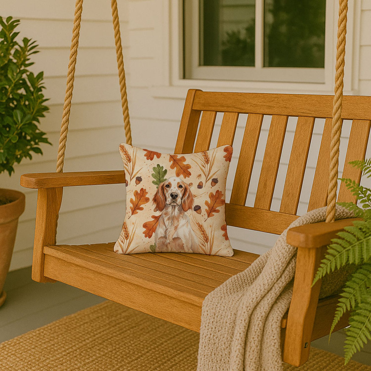 English Setter Heirloom Fall Accent Pillow