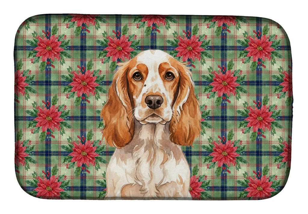 English Cocker Spaniel Christmas Dish-Drying Mat