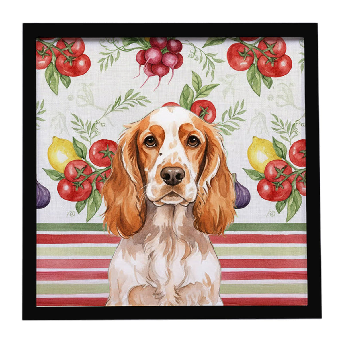 Orange Roan English Cocker Spaniel Vegetable Wall Art